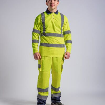 High visibility long sleeve polo Thumbnail