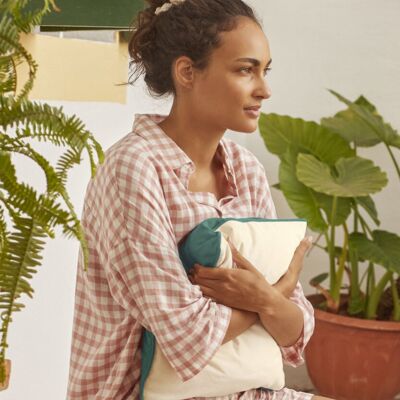 Fairtrade cotton piped cushion cover Thumbnail