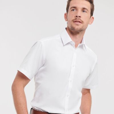 Short sleeve herringbone shirt Thumbnail