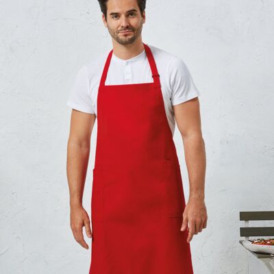 Recycled polyester and cotton bib apron, organic and Fairtrade certified Thumbnail